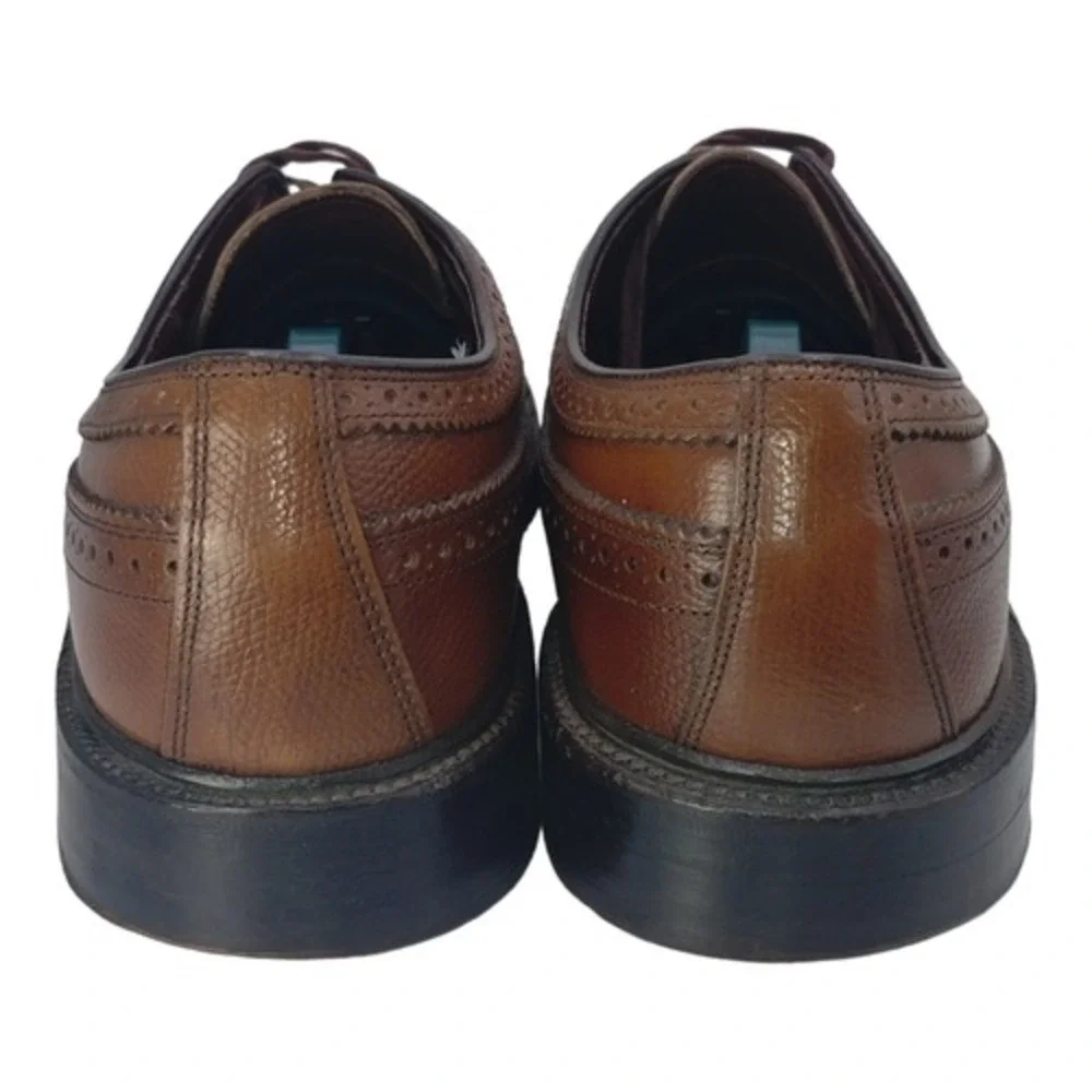Bostonian Longwing Mens Shoes 10.5 A/AAA Gunboat Pebble Leather Oxford Dress VTG